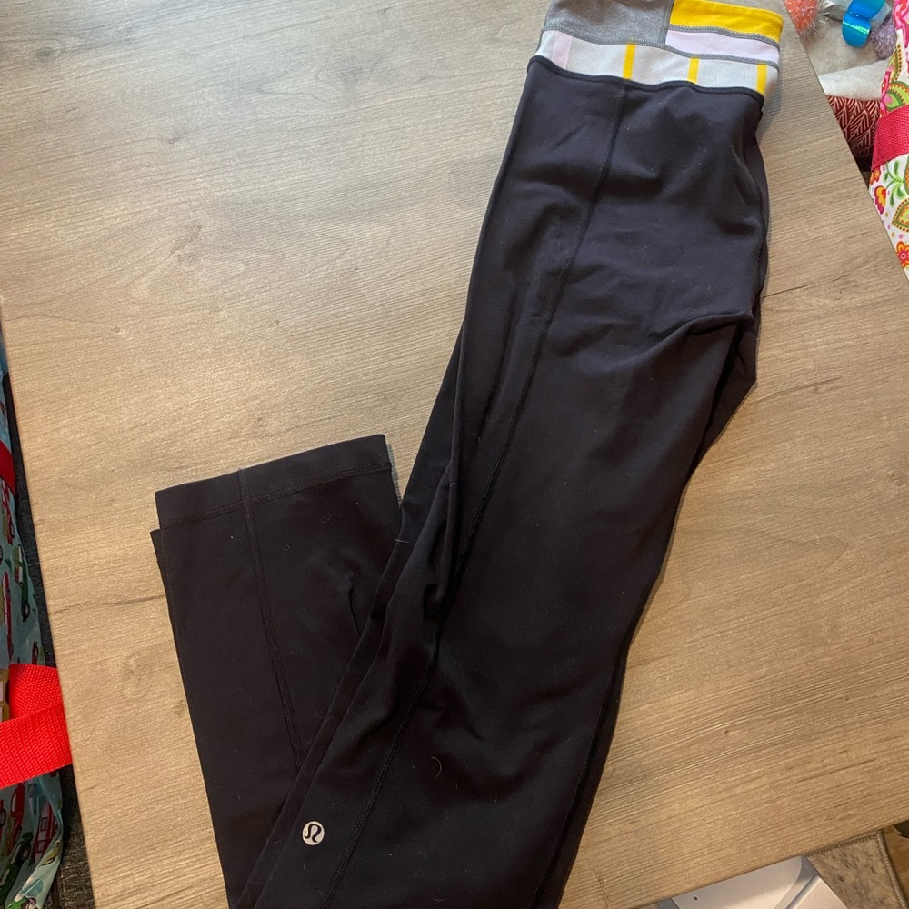 2 pairs of black stretch, workout pants Lululemon & Victoria Secret sport